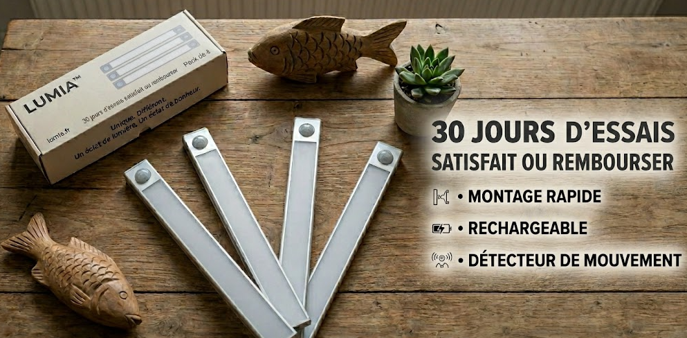 Barre LED Intelligente LUMIA™ - Éclairage Automatique & Sans Fil